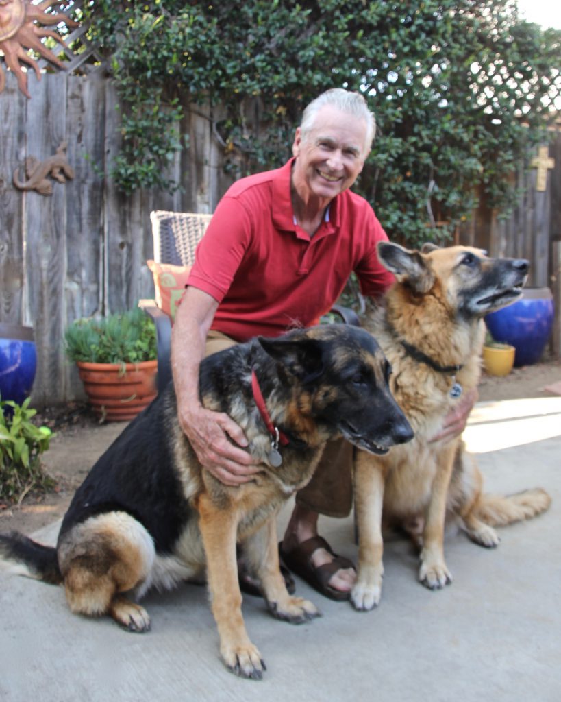 Kent Hinckley with his dogs