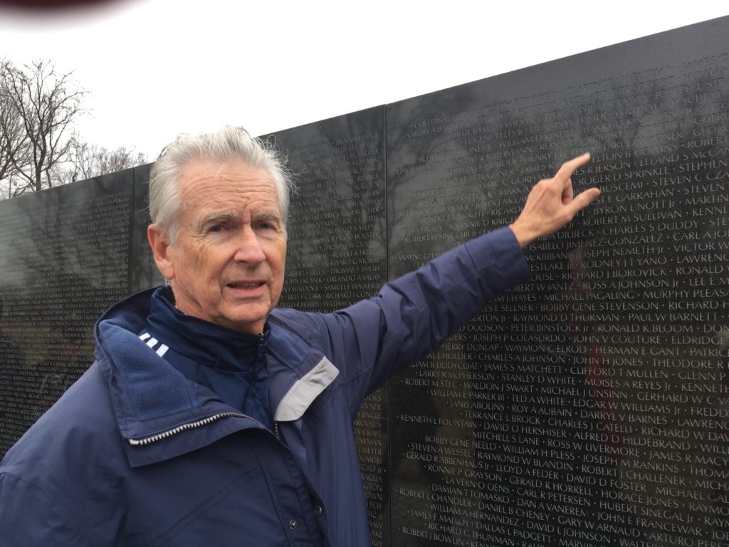 Kent Hinckley at the Vietnam Veterans Memorial